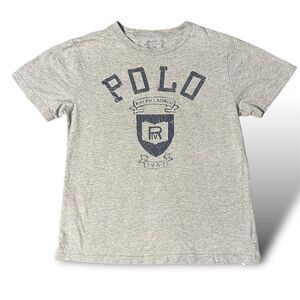 Ralph Lauren Graphic T-Shirt Heather Grey Size 150 Crew Neck